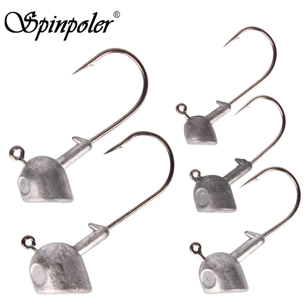 Spinpoler Fishing Jig Heads Sharp Fishing Hooks For Bass Trout