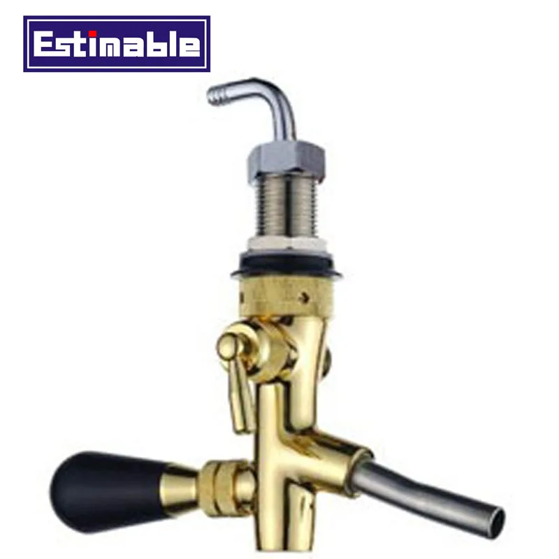 Free shipping !Beer faucet homebrew kegging tap Adjustable Faucet golden plating beer |