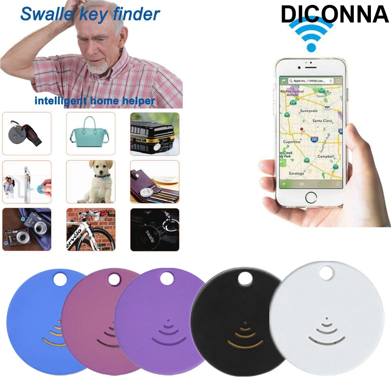 Mini Key Finder Smart Bluetooth Anti-Lost Tracker GPS Theft Device Child Alarm Car Kids Key Bag Wallet Locators Portable