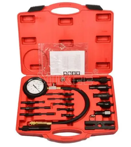 

Fast shipping 17pcs Cylinder Pressure Tester Gauge Kit set gasoline engine diesel engine