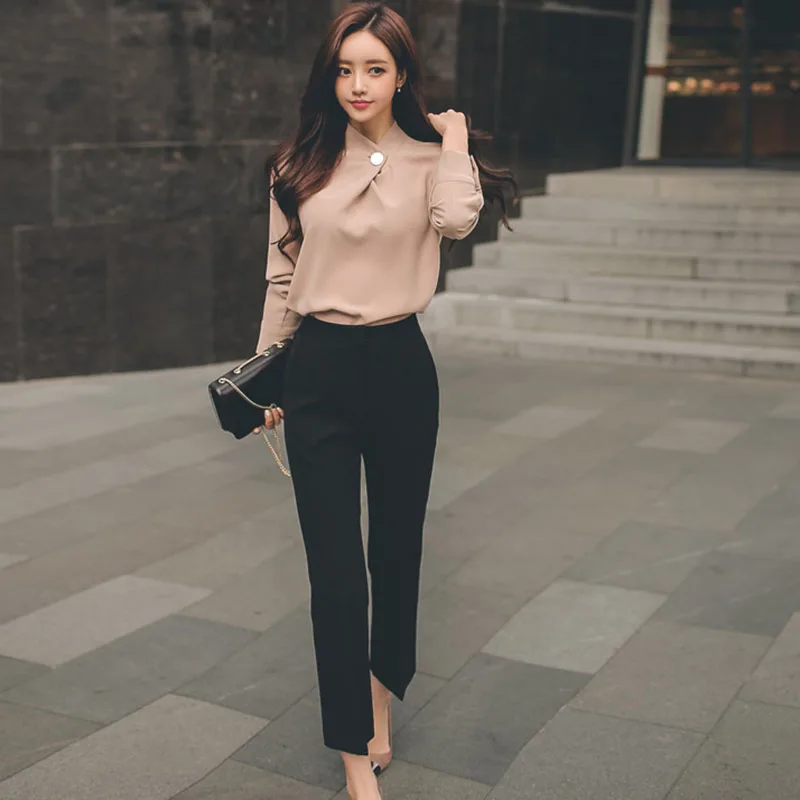 Black trousers and top Clearance