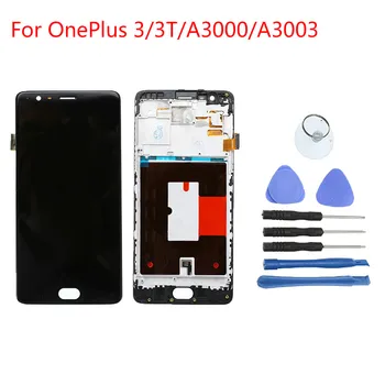 

For Oneplus 3 3T A3000 A3003 LCD Display Touch Screen Digitizer Assembly with Frame Replacement Black White