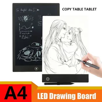 

A4 Drawing Tablet Tracing Board Copy Board 11.5inch Writing Board Tracing Board 2 in 1 Acrylic Three-Level Dimming