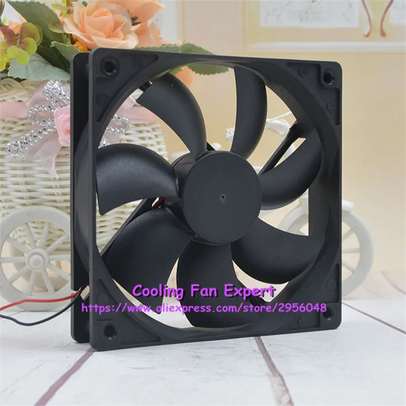 TD1225LS DC 12V 1700RPM 0.18A 12025 12 см 120*120*25 мм 2 провода ультра тихий компьютер источник