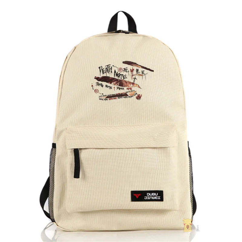 Anime Death Note Large Quantity Backpack Traveling Bag Unisex Canvas Cartoon Student Schoolbag for Teenagers Gifts | Багаж и сумки
