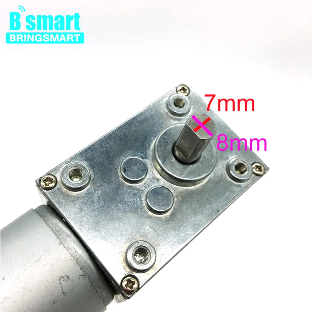 

Bringsmart Worm Gear Motor DC 12V Mini Motor 24V High Torque Reversible Self-locking For DIY Curtain Machine Intelligent Device