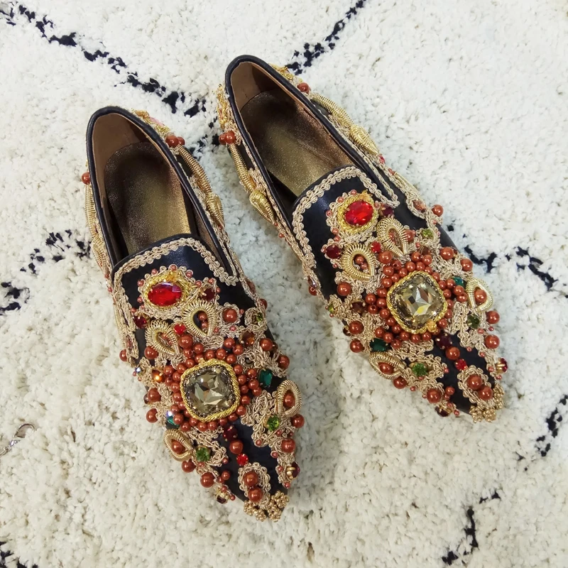 As Cuero Superficial Zapatos Punta as Otoño Casual Nuevo Marea Diseñador Pisos Primavera Lazy Estrecha Mocasines Retro Pics 2018 Flats Mujer Pics wqvxxXTt
