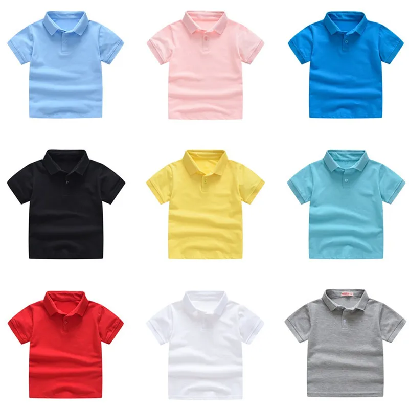 

Casual Summer Cotton Baby Boys Short Sleeved T-shirt Pure Color Children Tees Kids Tops For Age 2-10 Years Old
