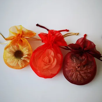 

50pcs kawaai rainbow colour drawstring bags yarn gift bags wedding candy boxes jewelry gifts dry flower packaging pouches supply