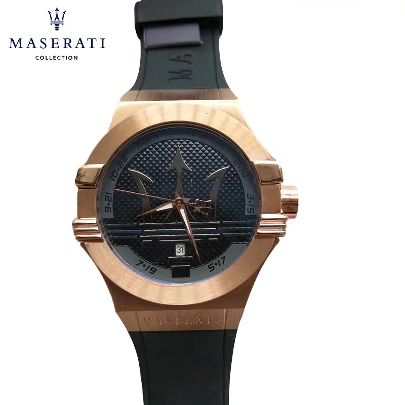 

Maserati 2018 New Gold Watch For Men Quartz Luxury Brand Wrist Watches 5Bar Waterproof Wristwatches High Quality R8853123012