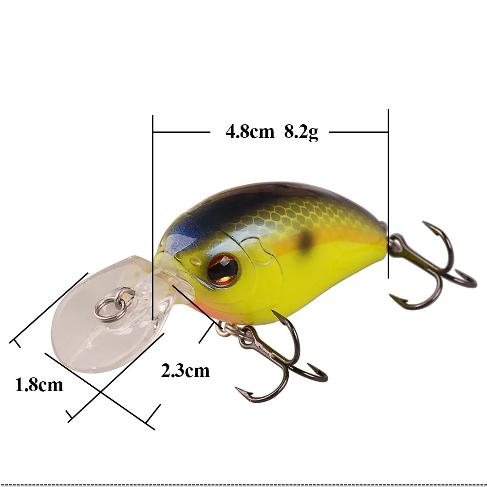 Flutuante para a Pesca da Carpa Inteligente Flutuante Crankbait 4.8 cm 8.2g 0.6 m Isca Artificial Pesca Peche Leurre Wobblers Swimbait 5 isca Artificial Pesca Peche Leurre Wobblers Swimbait
