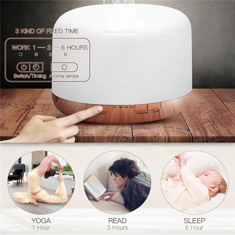 Household Large Capacity 500ml Aromatherapy Cool Mist Spray Air Purifier For Home Mist Maker Aroma Diffuser