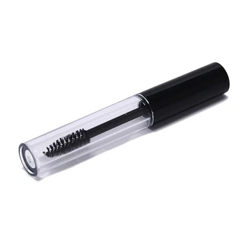 

5Pieces Empty Eyelash Cream Mascara Bottle Tube With Black Cap Transparent Plastic Liquid Container 8.5CM