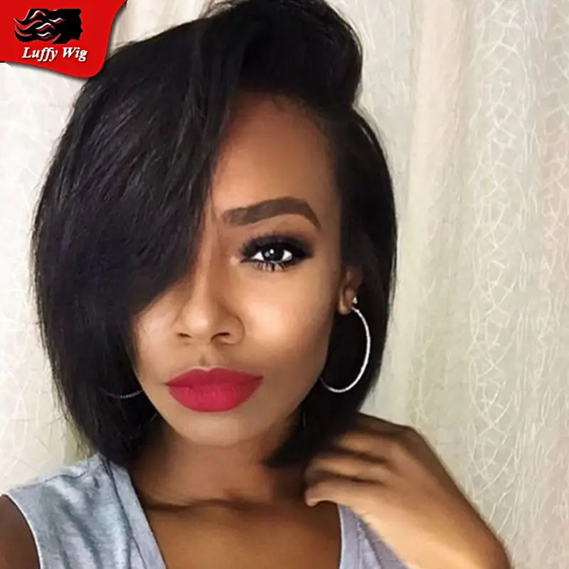 Cheap Bob Straight Brazilian Human Hair Wigs Full Lace Brazilian
