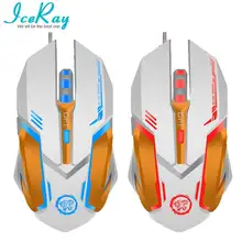 IceRay Качество USB 6D Проводная Оптическая Компьютерная Мышь Gaming С Slient Кнопка Для Gamer Comfortable Holding