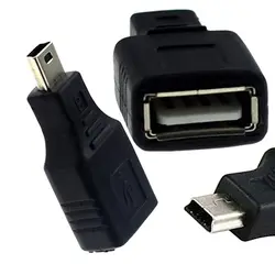 USB 2,0 Женский Джек мини USB B 5-контактный штекер OTG переходник разъема высокого качества для автомобиля