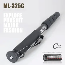 Xiletu ML-325C Carbon Fiber Tripod Monopod Stable Pole For Canon Nikon Digital Camera With stainless steel Spike without ball