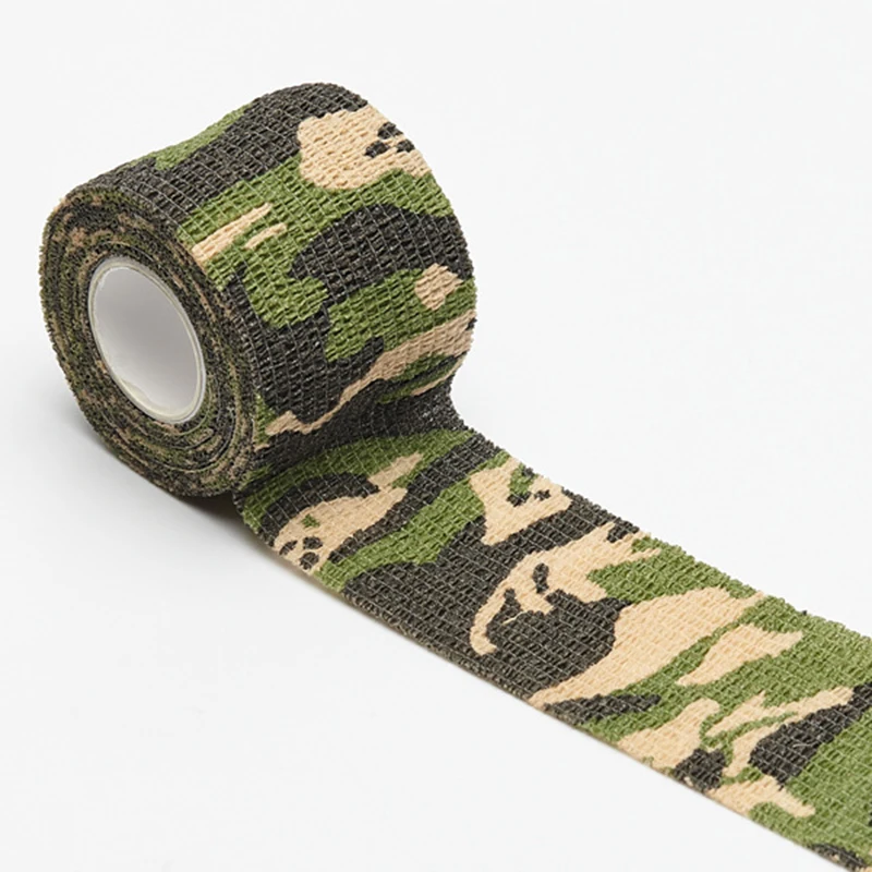 Outdoor Camouflage Bandage Infusion Bandage Wrapping Medical Tape Self-sticking Elastoplast 2.5-15CM Width 4.5M Length Non-woven