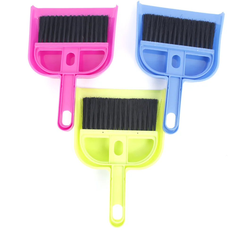

1Set High Quality Keyboard Desktop Sweep Cleaning Brush Small Broom Dustpan Desktop Set Mini Cleaning Tools 3 Color Home clean