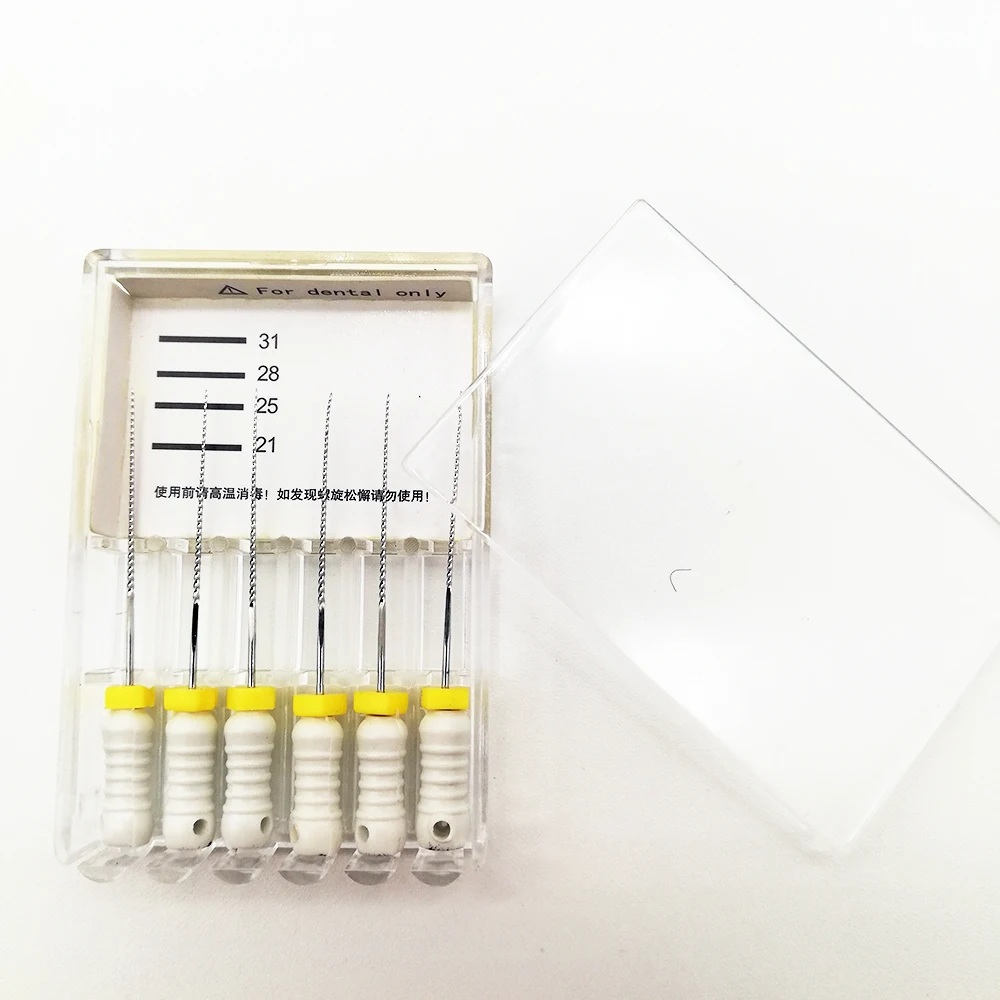 6 шт. 15#-25 мм зубные ПроТейпер файлы н корневой канал стоматолога материалы Стоматологические инструменты ручное использование нержавеющая сталь H файлы