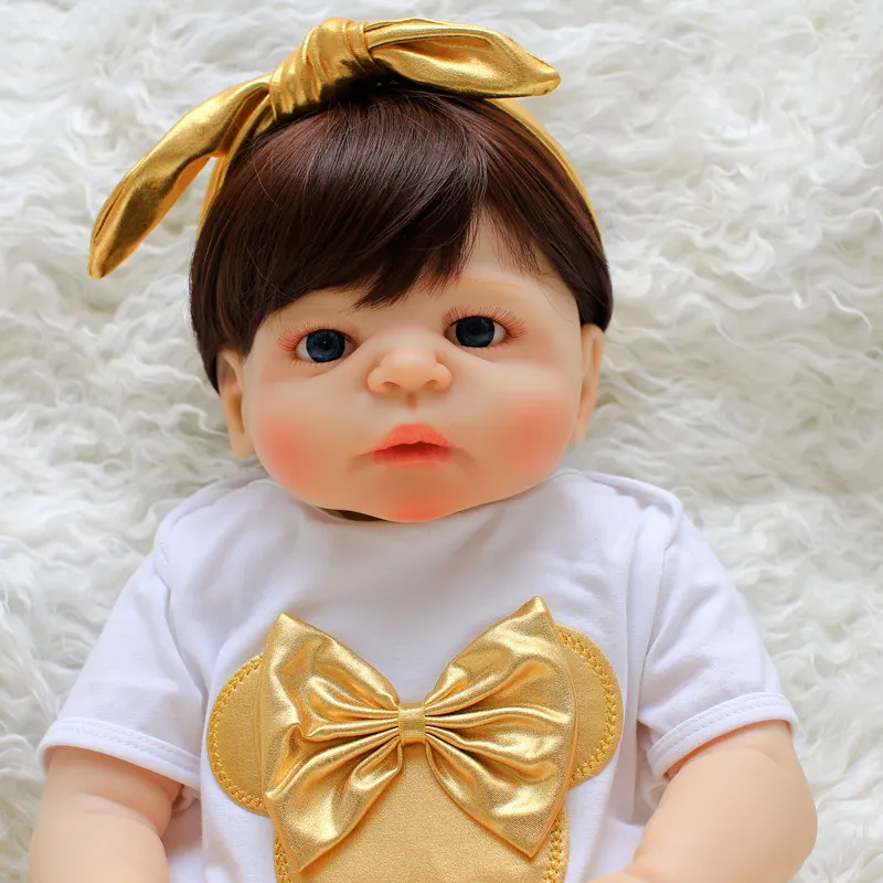Новинка 57 см полная силиконовая кукла реборн девочка живая Настоящее прикосновение Bebe Кукла реборн Boneca игрушка ребенок Playmate детская игрушка для ванны