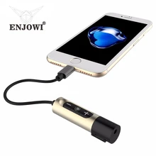 20cm aluminium alloy nylon braided light to 3.5mm Headphone Jack Charging Cable Earphone Adapter for iphone7