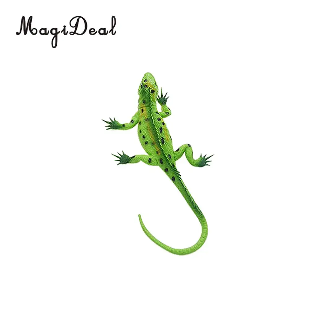MagiDeal 1Pc Lifelike Vivid Reptile Zoo Animal Rubber Lizard Model Figure Educational Toy for Children Kids Decoration 3Colors