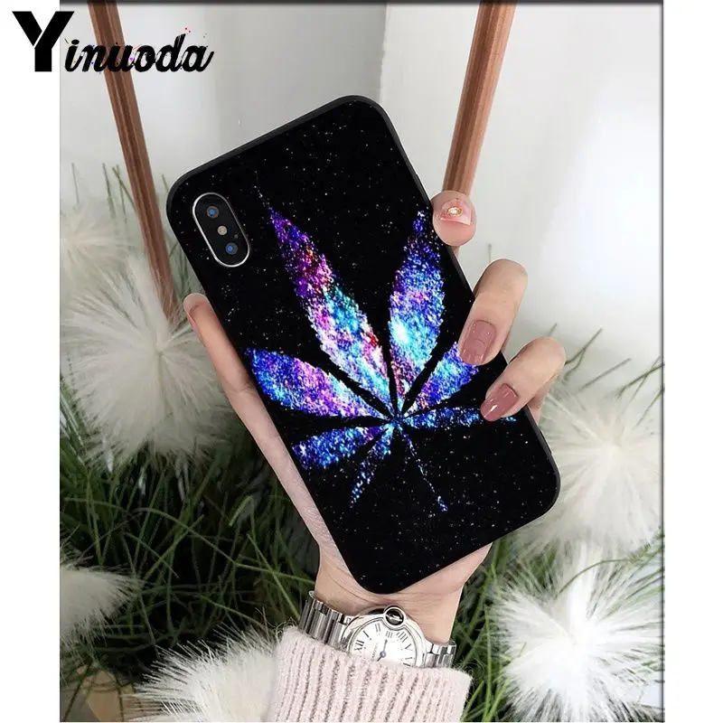 Yinuoda Art High Weed Pictures черный ТПУ чехол для телефона чехол для iPhone X XS MAX 6 6S 7 7plus 8 8Plus 5 5S XR