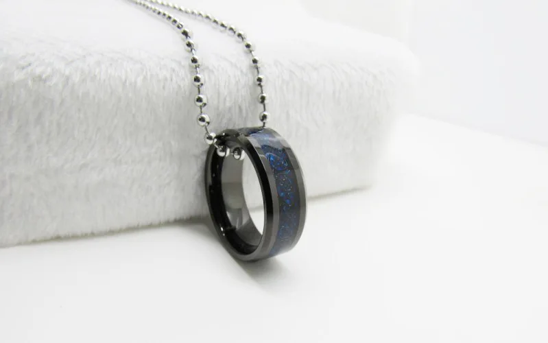 black Celtic Dragon Tungsten Carbide Carbon Fiber Wedding Band Bridal black Ring