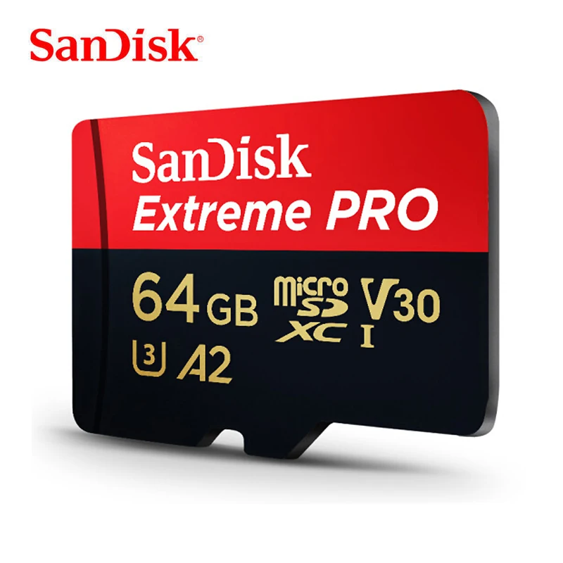 

SanDisk MicroSD Card 64GB Drone Recorder TF Card 128GB 256GB C10 U3 A2 V30 Memory Card For Samrtphone/TV 170MB/s With SD Adapter