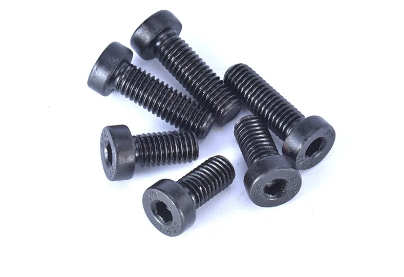 2pcs M12 carbon steel black inner hex screws mechanical screw round