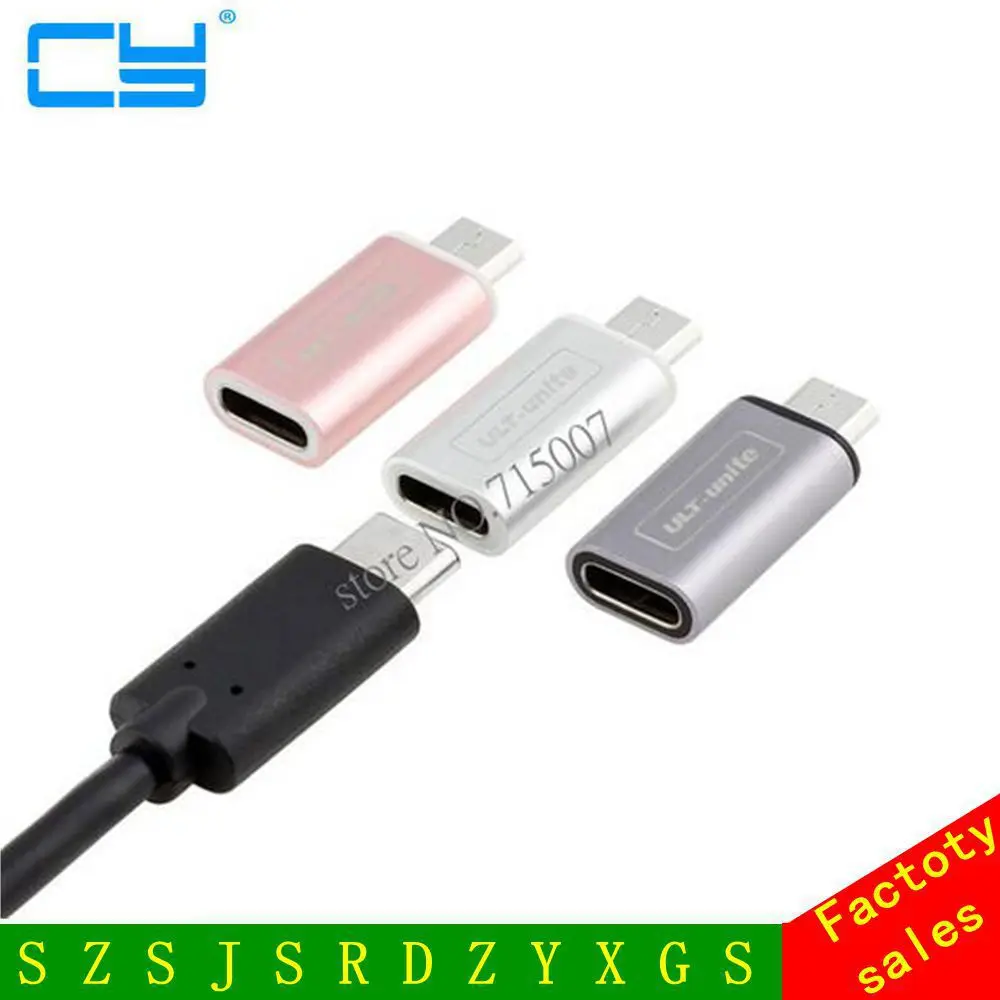 Высокое качество розовое золото металл USB 3 1 type C Женский Micro 2 0 Мужской адаптер для