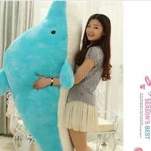 Набивки игрушек, огромный 140 см Дельфин куклы плюшевые игрушки, подарок на день рождения w9489