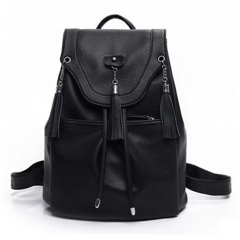 

2017Hot New Casual Women Backpack Female PU Leather Women's Backpacks Black Bagpack Bags Girls Casual Travel Bag back pack