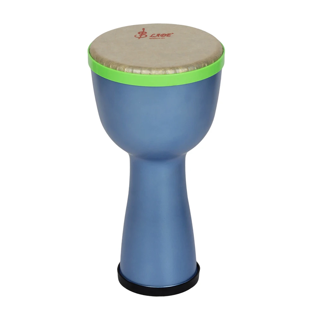 Африканский барабан Djembe Bongo ручной барабан ABS корпус 8 дюймов полиэстер барабанная головка с яичные шейкеры барабанный ремень для семейных развлечений - Цвет: BLUE