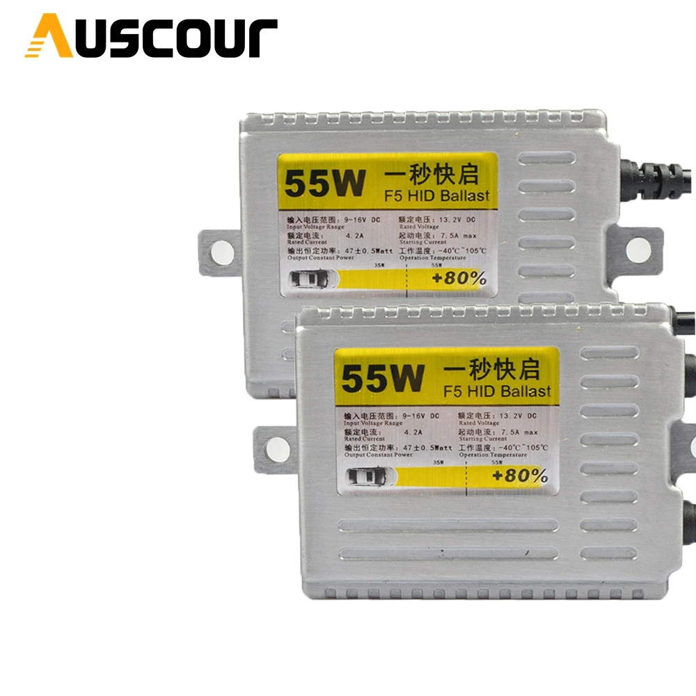 

2pcs Fast Bright 55W fast strat AC hid xenon Kit ballast DLT F5 fit for H4 H7 H1 9005 9006 Bulb headlamp car accessories Modify