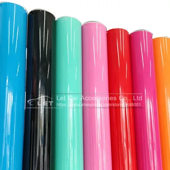 

High quality Bright Glossy Vinyl Car Decal Wrap Sticker Black White Gloss Film Wrap film Retail For HOOD Roof Motorcycle Scooter