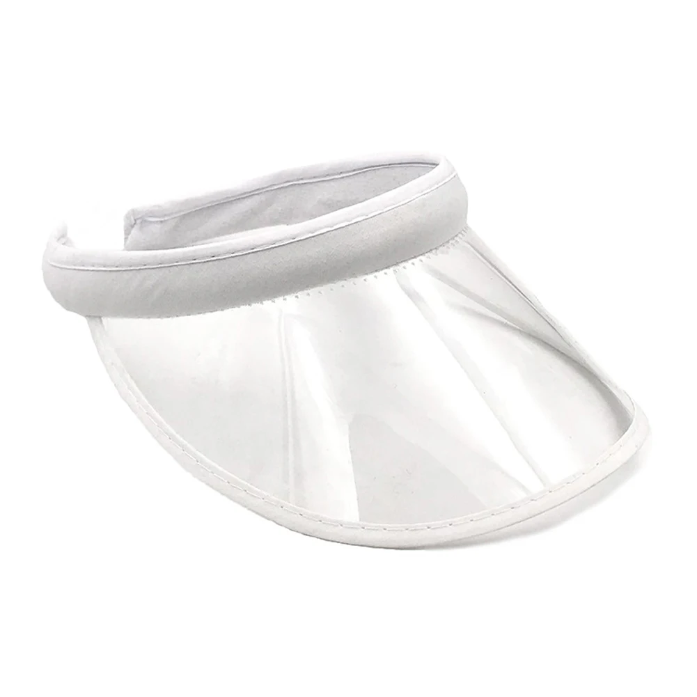 New Unisex Visor Sun Hat Golf Tennis Beach Men Women Cap Adjustable Sports Laser Colors PVC Clear Plastic Adult Sunscreen Cap