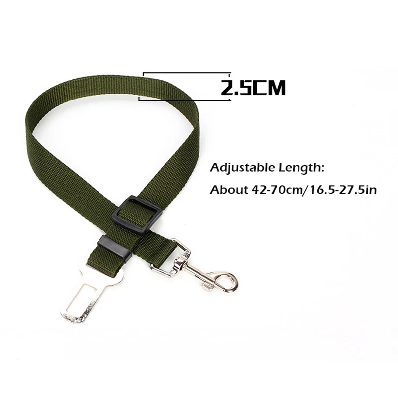 Dog Adjustable Car Safety Seat Belt Nylon Pet Travel Restraint Lead Seatbelt Puppy Traction Products Harness Leash For Dogs