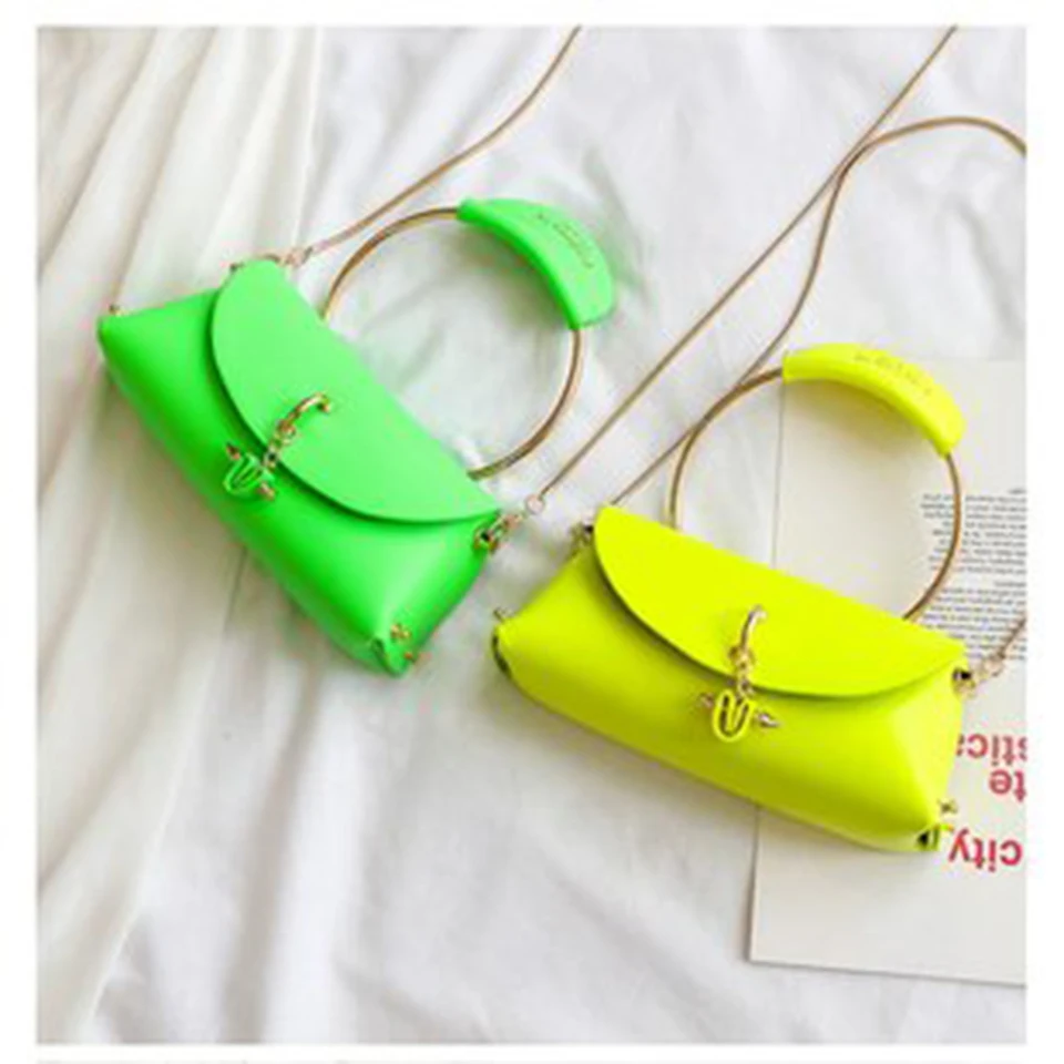neon green purse