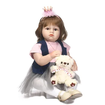

NPK Large size 70cm reborn dolls girl toys handmade soft silicone reborn toddler dolls lovely bebe girl reborn bonecas