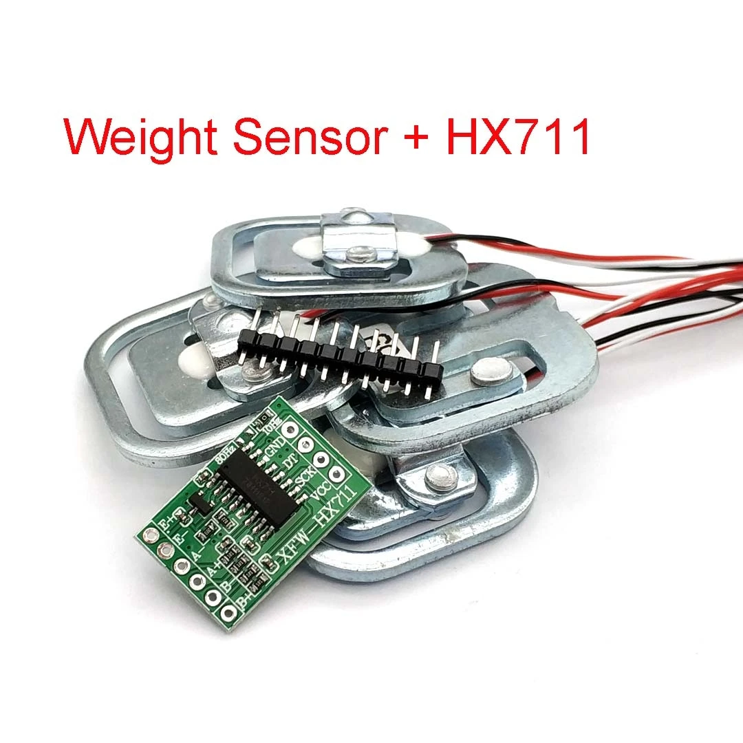 

New 4pcs 50KG Human Scale Body Load Cell Resistance Strain Weight Sensor + HX711 AD Module Pressure Sensors Measurement Tools