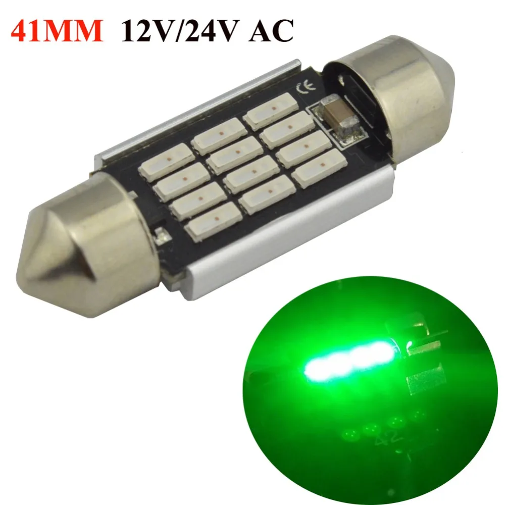 2x41 мм 42 мм C5W C10W супер яркий 4014 12SMD Автомобильный светодиодный фестон светильник Canbus без ошибок внутренняя Дум лампа синий красный зеленый