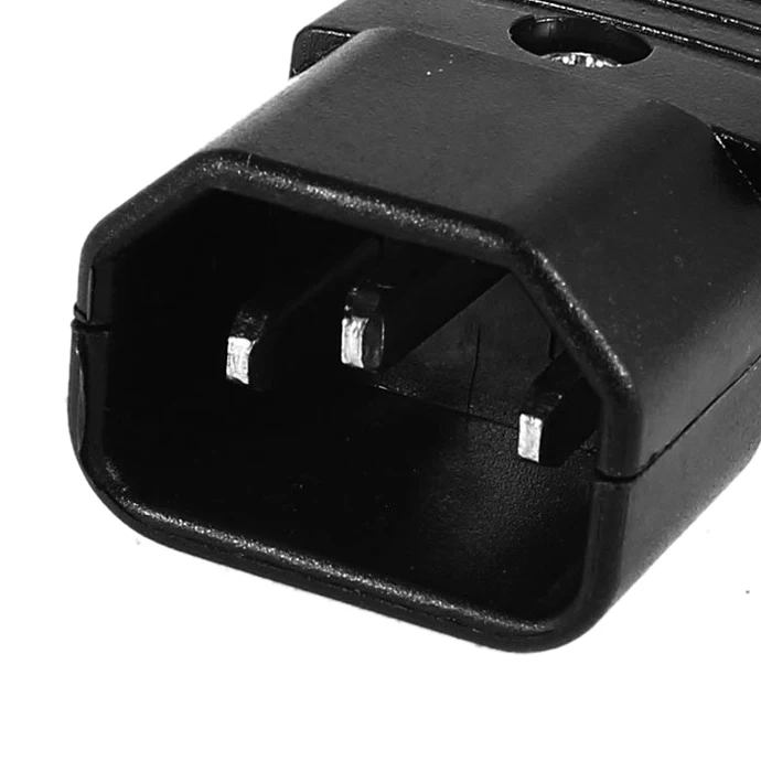 Черный IEC-320 C14 штепсельная вилка переменного тока Входная розетка ...