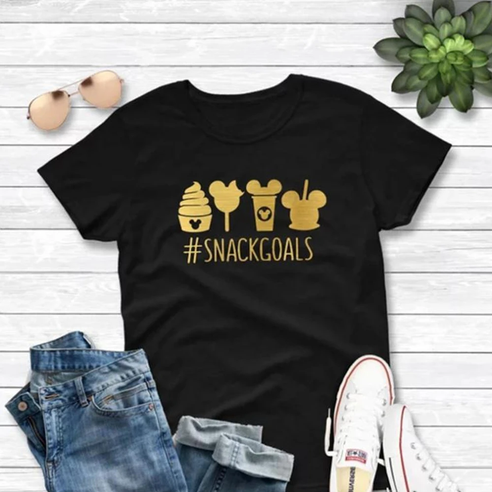 2019 Для женщин Snackgoals Мышь футболка Micky Минни Маус милая Графический Футболка туда