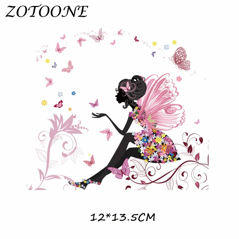 ZOTOONE железные нашивки для одежды красивые с цветами девочек Аппликация из бисера