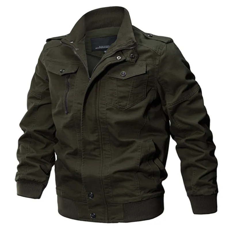 Высокое качество куртка в стиле милитари Для мужчин зимняя хлопковая куртка армии Для мужчин пилот куртка тонкое пальто Air Force осень