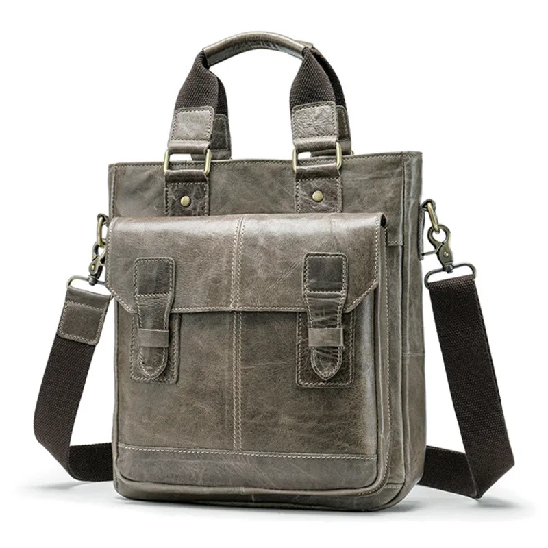

Special Offer Natural Genuine Leather Bag Vintage Vertical Male Handbags Casual Men Messenger Bags Available for A4