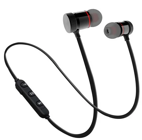 

Wireless Bluetooth Earphones Metal Magnetic Stereo Bass Headphones Cordless Sport Headset Earbuds With Microphone