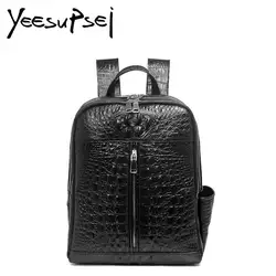 YeeSupSei роскошный Аллигатор рюкзак женский Крокодил Кожа школьная сумка на молнии рюкзак женская сумка посылка женская сумка